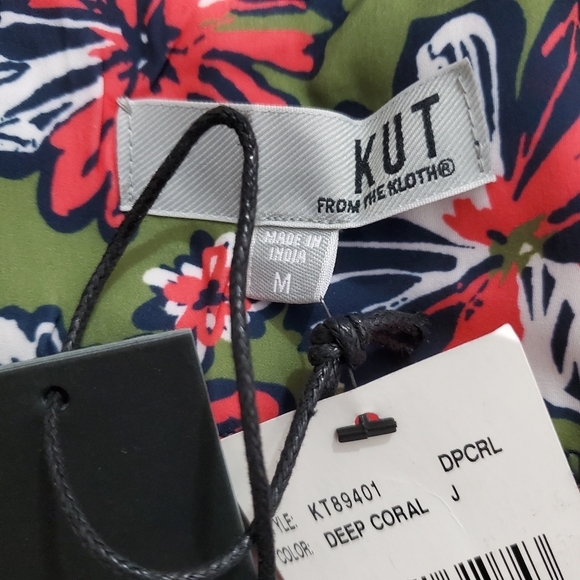 Kut from the Kloth Camisole Tank Top Floral Asymmetrical Boho Prairie NWT Medium - Picture 9 of 10